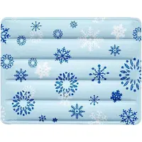OEM VHV - Koelmat voor honden, gelvulling - Koelmat voor honden en katten - Waterafstotend zomerligkussen - Geschikt voor kennels, banken en reizen - 40 x 30 cm, blauw