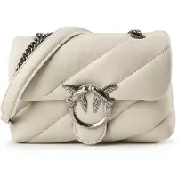 Pinko Handtas 'Sac Rabat Love Puff Mini Cl Sheep Nappa Blanc' wit