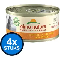 Almo Nature 4x HFC Our Best - Kitten Kattenvoer Droogvoer - Kip - 1,2kg