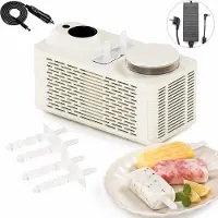 HDeye Mini IJsmaker – 2 Ijsjes in 30 Min, 150W, Draagbaar – Werkt op 12V Auto & Thuis – Gezond & Snel – Zachtgeel