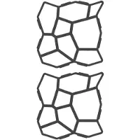 Happiq Set van 2 Betonnen Staptegel Mallen 19,7 × 19,7 Inch – Herbruikbare Gietvormen voor Tuinpaden, Terras, Gazon en Tuin – Zwart