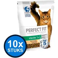 Perfect Fit 10x - droog steriel kip 750gr - Kattenvoer - 750 g