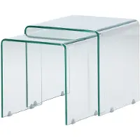 Nest of Nora Bijzettafels set van 2 - Glas - Modern design - Transparant