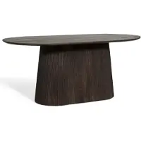 Nest of Nora Ovale mangohouten eettafel Nala - 180 cm - Donkerbruin