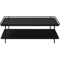 Nest of Nora Metalen salontafel rechthoekig - Met onderblad - 110x55 cm - Zwart