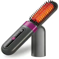 Snq Draadloze 2-in-1 Stijl- en Krultangborstel - Negatieve Ionen - Automatisch Krullen - 3 Temperatuurstanden - Oplaadbaar - Haarvriendelijk - Voor Reizen en Dagelijks Gebruik