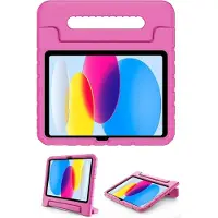 Ntech Tablet Hoes voor iPad 10e/11e Generatie 10.9/11 Inch – Roze Kidsproof Kinderhoes met Handvat – Schokbestendige Beschermhoes –