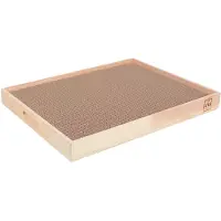 UNUS Krabplank met houten frame – Krabkarton voor katten 40x32cm