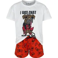 Deadpool - Disney Pyjama - 3 - Dogpool - I Got That Dog In Me - S tot XXL - voor Vrouwen - wit-rood | Maat S