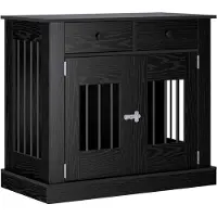 vidaXL Hond kennel meubel Zwart eiken 90 x 47,5 x 80 cm Bewerkt hout