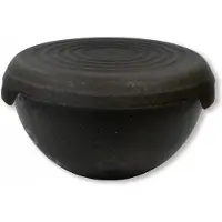 Practic Grote Bruine BIO Keukenkom 1,5L met deksel - Uniek Bubbel Design