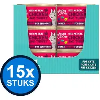 Edgard & Cooper 15x Edgard&Cooper kat senior chunks kip&kalkoen 85gr