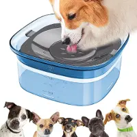 Famanu – Waterbak zonder morsen voor honden, 2L, lekvrij en antislip, ideaal voor katten en huisdieren