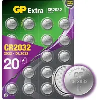 GP Extra Lithium CR2032 batterij - 20 stuks knoopcel batterijen CR2032 3V (CR 2032 batterij, DL2032)