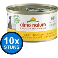 Almo Nature 10x HFC - Hondenvoer Natvoer Blik - Natural - Kipfilet - 95g
