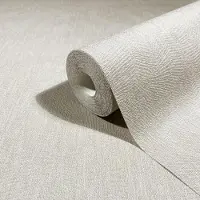 Whisper Behang - Golvend Reliëf - Greige - Hotel Chique - Waaierstructuur - Vliesbehang - Woonkamer Slaapkamer - 0,53 x 10,05 M –