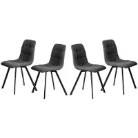 CALICOSY - Set van 4 gestoffeerde stoelen - CHILLI