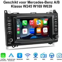 Junsun Anddroid15 Autoradio Geschikt voor Mercedes-Benz A/B-Klasse W245 W169 W639 - Draadloos Carplay & Android Auto - Bluetooth - GPS-navigatie - WiFi - 7-inch Touchscreen - 2+32GB