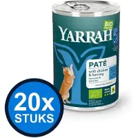 Yarrah 20x cat bio blik paté vis 400gr