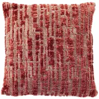 Dutch decor REMUS - kussenhoes 45x45 cm - bouclé - Ketchup - rood - met rits - zonder binnenkussen
