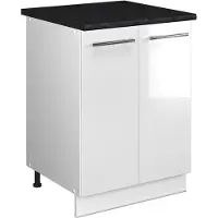 Vicco Wastafelkast Fame-Line, Wit Hoogglans/Wit, 60 cm