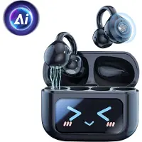 Awei M100 - Open Ear Oortjes - Oortjes Draadloos - Sport Oordopjes - AI vertaalfunctie - 5.4 Bluetooth - Clip On - Hardlopen - 48 uur - Spatwaterdicht - XP67 - Oorclips - Zwart