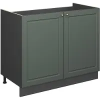 Vicco Wastafelkast Fame-Line Groen-Goud Landhuis/Antraciet 100 cm zonder werkblad, Model 61599