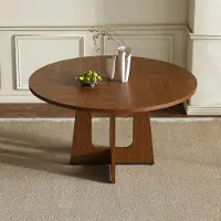 STILVORA Eettafel - Ronde Tafel Voor 4 Personen Met Verstelbare Voeten - Voor Eetkamer Keuken En Woonkamer - MDF Walnoot - 120x76 Cm