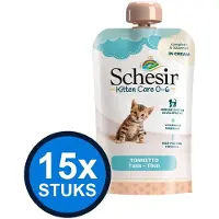 Schesir 15x Kitten Care 0-6 pouch cream tonijn 150gr