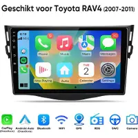Junsun Android 15 Autoradio Geschikt Voor Toyota RAV4 2007-2011 - Draadloze CarPlay Android Auto met bluetooth - GPS-Navigatiesystem - 9 Inch TouchScreen -WiFi - RDS - SWC - FM - 2GB+64GB