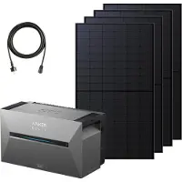 Anker SOLIX Solarbank 3 E2700 Pro 2680Wh + 4× 500W zonnepanelen - Tot 16kWh capaciteit - 4 MPPT's met 3600W - 1200W bidirectioneel opladen - Anker Intelligence en Plug&Play