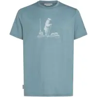 Icebreaker Merino 150 Tech Lite II SS Tee Polar Paddle T-Shirt Heren Blauw/Grijs – 100% Merinowol – Ademend, Sneldrogend & Geurbestendig Outdoor Shirt