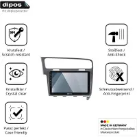 Dipos – 2x Pantserfolie geschikt voor Dynavin D9-3B Premium Flex 10.1 Inch | 9H Screenprotector