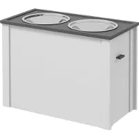Happiq Verhoogde Hondenvoerbak – Voerstation met 2x 2L RVS Bakken & Slowfeeder voor Grote Honden – Wit