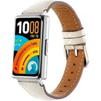 Strap-it Leren bandje geschikt voor Huawei band 11 / Huawei band 11 Pro - Sterrenlicht