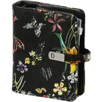 Kalpa 1311-12 hervulbare Pocket Ringband Agenda Organizer Zee van bloemen zwart 1 week per 2 paginas 2026-2027-2028