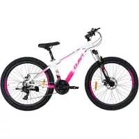 DaviBikes Bella – Mountainbike – 26 inch – 21 versnellingen – Aluminium frame – Schijfremmen – Voorvork met vering – Shimano – Roze/Wit