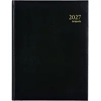 Brepols bureau agenda 2027 - AMBASSADOR [0.116] - LIMA - Bureau agenda - 1 dag op 1 pagina - Dagoverzicht - Zwart - 17 x 22 cm