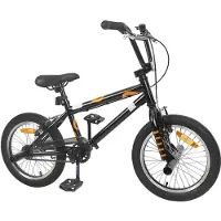 vidaXL BMX Fiets 16 Inch voor 5-8 jaar oud Zwart