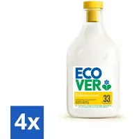 Ecover 4 x - Wasverzachter - Gardenia - 1 liter - 33 wasbeurten - Wasverzachter - Biologisch Afbreekbaar - Plantaardige Ingrediënten - Wasverzachter Gardenia - Wasverzachter Vanille
