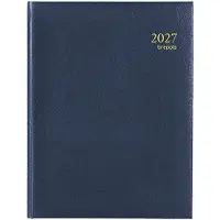 Brepols bureau agenda 2027 - AMBASSADOR [0.116] - LIMA - Bureau agenda - 1 dag op 1 pagina - Dagoverzicht - Blauw - 17 x 22 cm