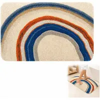 VHV -Badmat - Schattige en Antislip Badkamermat 40x60 cm van Zacht Imitatie Kasjmier met Snelle Absorptie en Comfortabele Antislip Onderkant voor Toilet en Hal - Beige