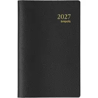 Brepols agenda 2027 - DELTA [0.834] - GENOVA - Zakagenda - 1 week op 2 pagina's - Weekoverzicht - Gespiraleerd - Zwart - 8.1 x 12 cm/Klein formaat!!