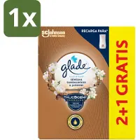 Glade 1 x - Touch & Fresh - Sensual Sandelhout Jasmijn - 10 ml - Sandalwood Jasmine Geur - Geurverspreiding - Geurhoudende Navulling - Geurhoudende Geur - Geur In Badkamer