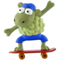Comansi Beelorcia op Skateboard - Kukuxumusu schaap Figuur - - 7 cm