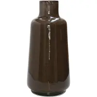 Vase the World Flesvaas Elite Jana | Mondgeblazen glas | Donker bruin | D18 x H35 cm