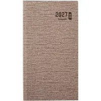 Brepols agenda 2027 - ECORAMA [0.780] - KAZAR - Zakagenda - 1 week op 2 pagina's - Weekoverzicht - Bruin - 8.9 x 16 cm