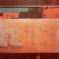 IXXI Sun Worship, SüessART - 120 x 120 cm - Grote wanddecoratie en posters - Abstract, Kwaststreken, Woonkamer, Gang, Trap