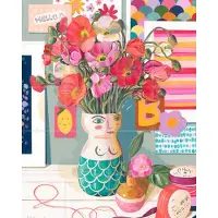IXXI Mermaid And Miscellaneous, Libby Chambers - 80 x 100 cm - Grote wanddecoratie en posters - Modern, Illustraties, Speels, Fantasierijk, Kleurrijk