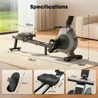 Lilac & Lily Magnetische Roeitrainer - Roeiapparaat met 16 weerstandsniveaus - Fitness Roeimachine met LED-display - Tot 150 KG